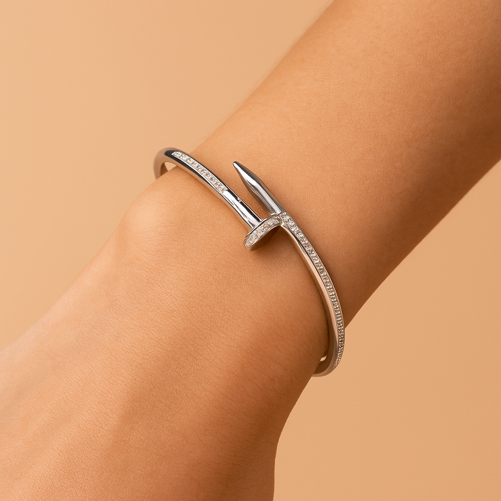 Nail-Inspired Crystal Cuff