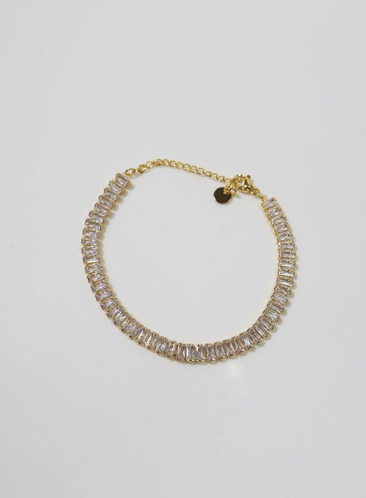 Gold Baguette Crystal Bracelet