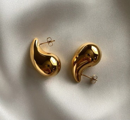 Gold Teardrop Studs