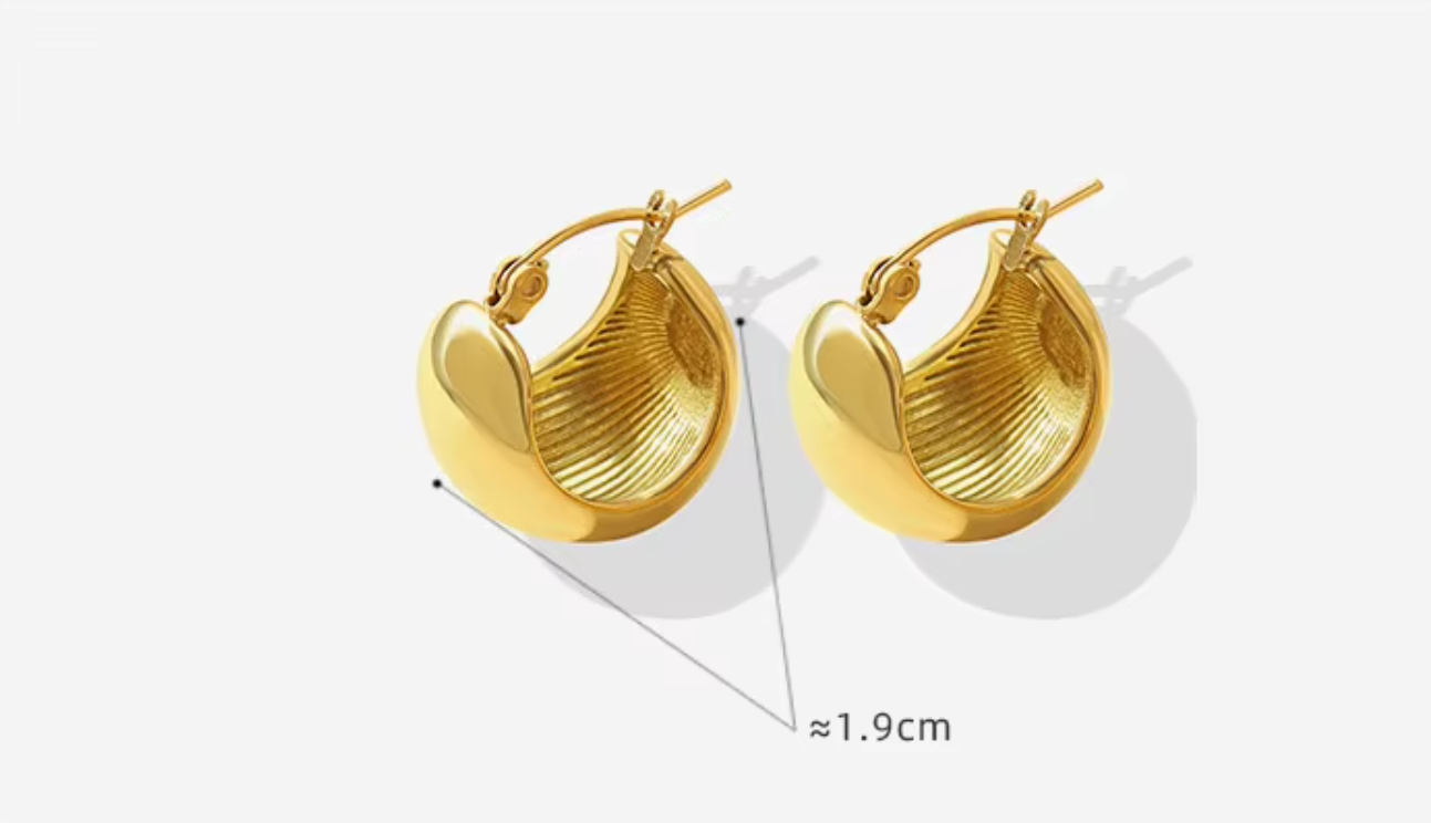 Chunky Gold Hoop Earrings