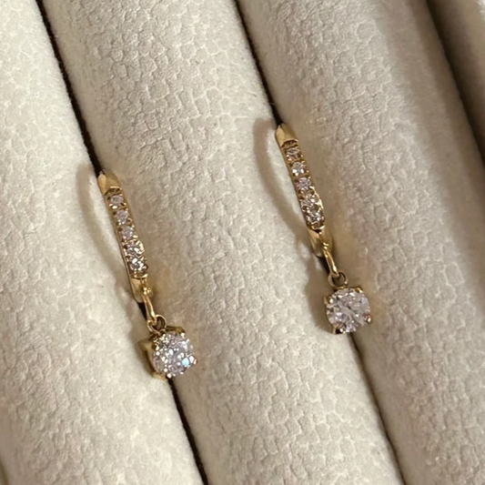 Prism Charm Hoop Earrings