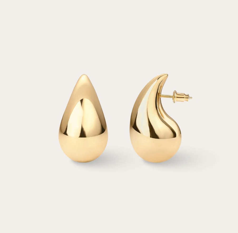 Gold Teardrop Studs