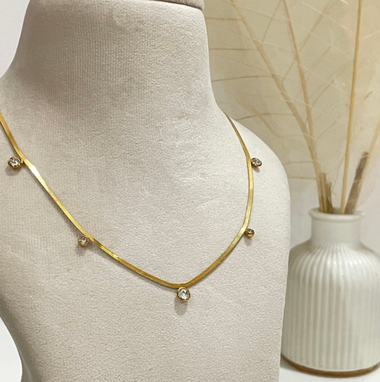 Luminous Bezel Drop Necklace