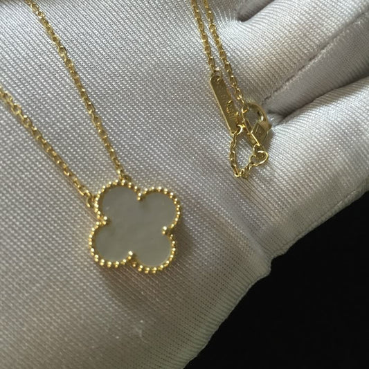 Pearl Quatrefoil Mini Necklace