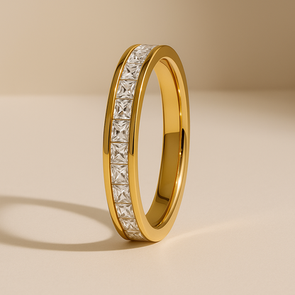 Regal Princess-Cut Eternity Band