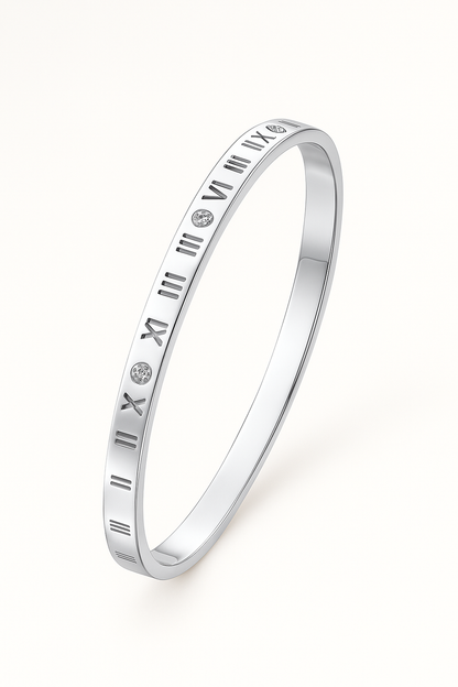 Roman Numeral Classic Cuff Bracelet