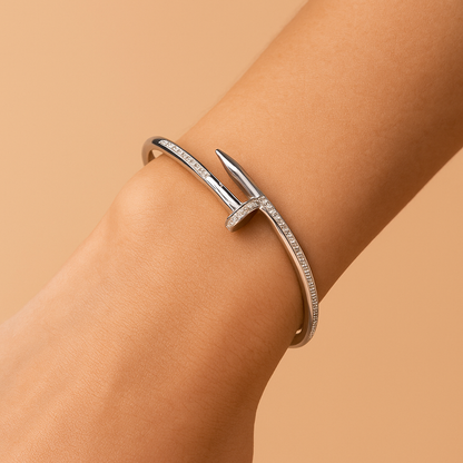 Nail-Inspired Crystal Cuff