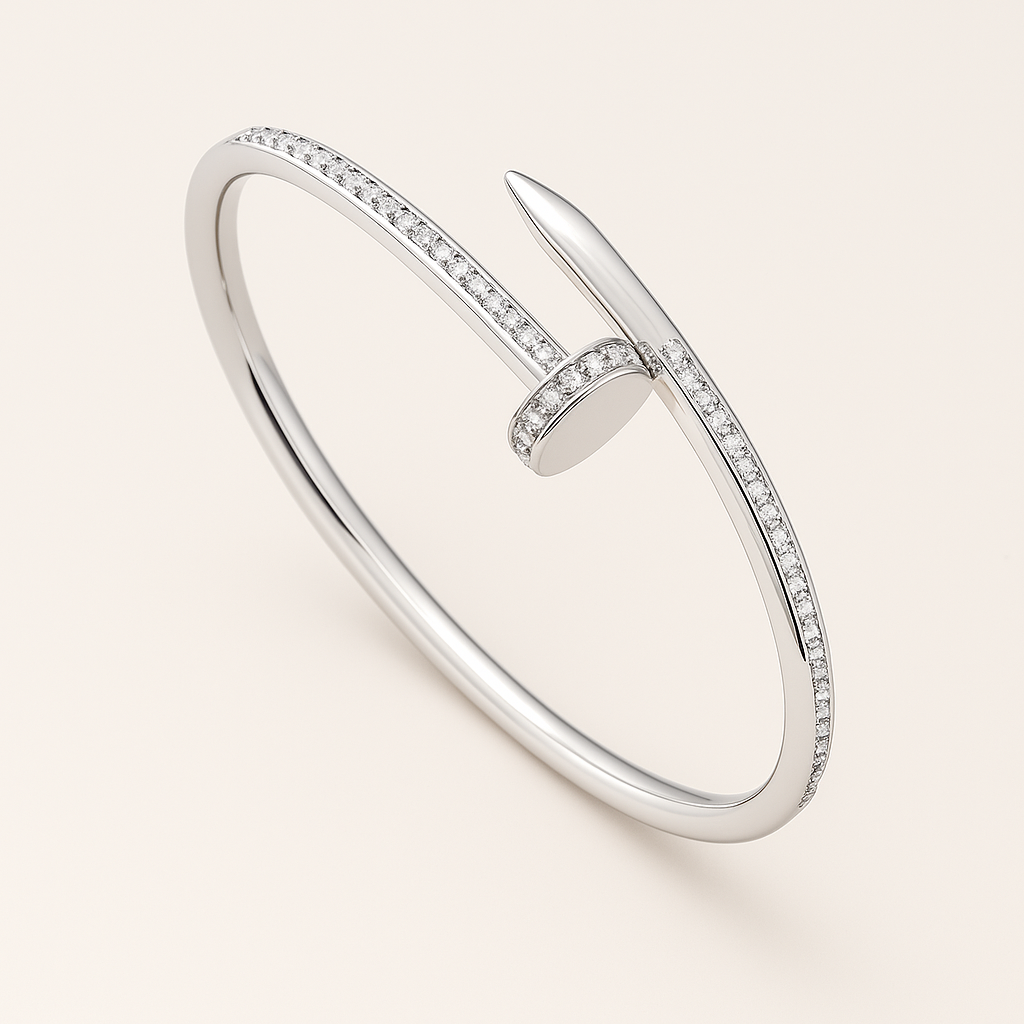 Nail-Inspired Crystal Cuff