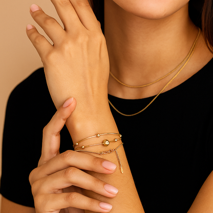 Aura Dual-Layer Beaded Bracelet