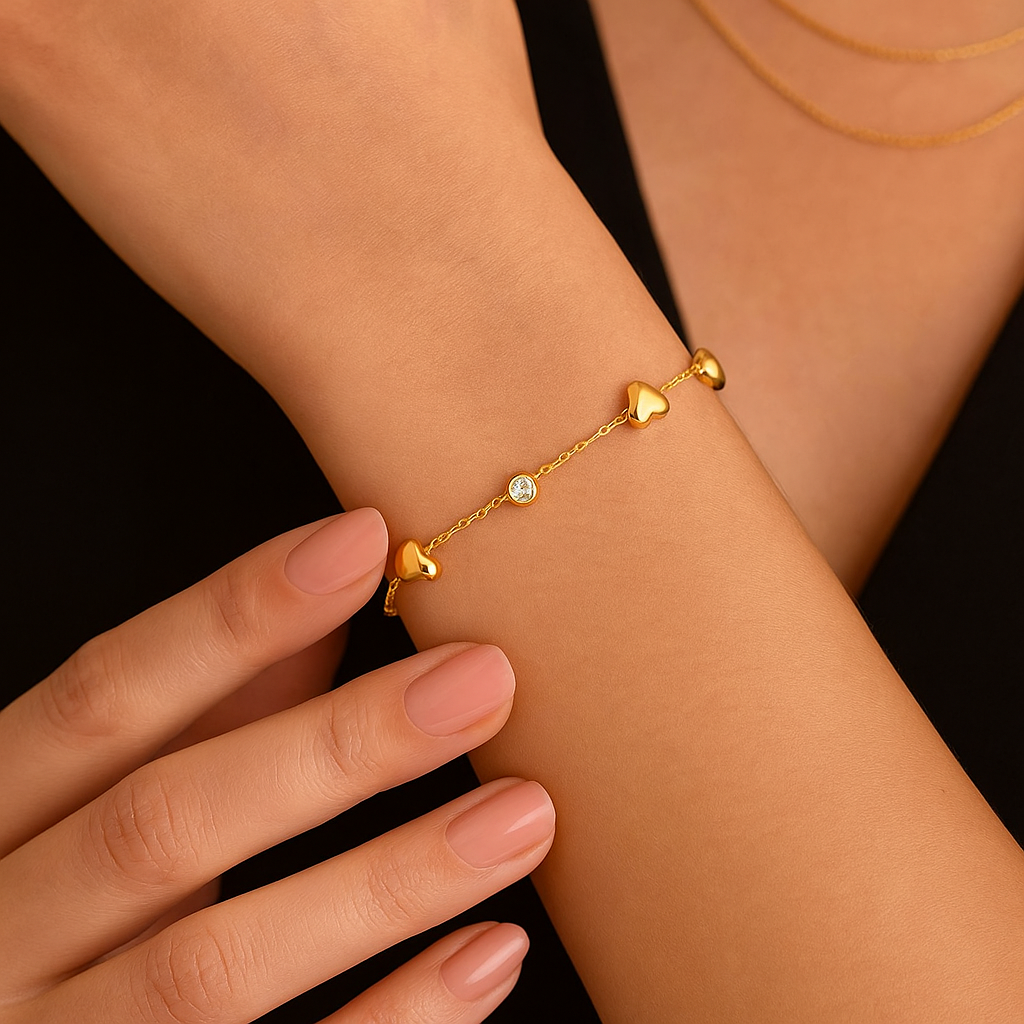 Celeste Heart & Sparkle Bracelet