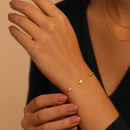 Celeste Heart & Sparkle Bracelet