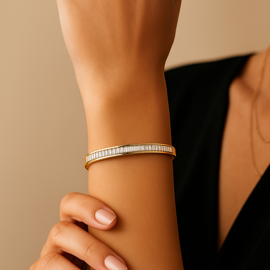 Luxe Line Stone Bangle