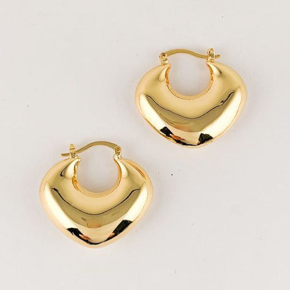 Chunky Heart Hoop Earrings