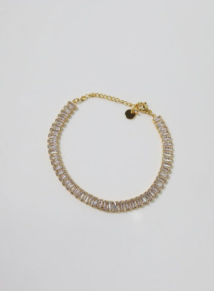 Gold Baguette Crystal Bracelet