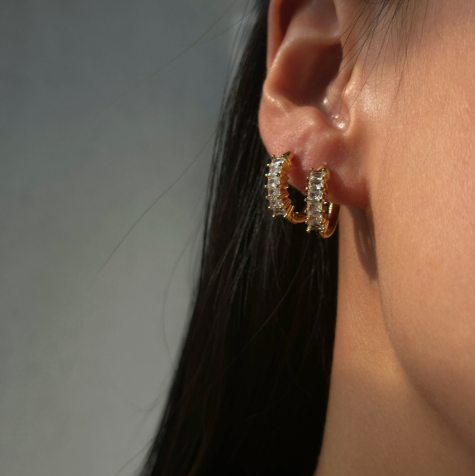 Diamond Hoop Earrings