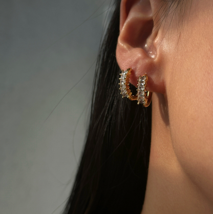 Diamond Hoop Earrings