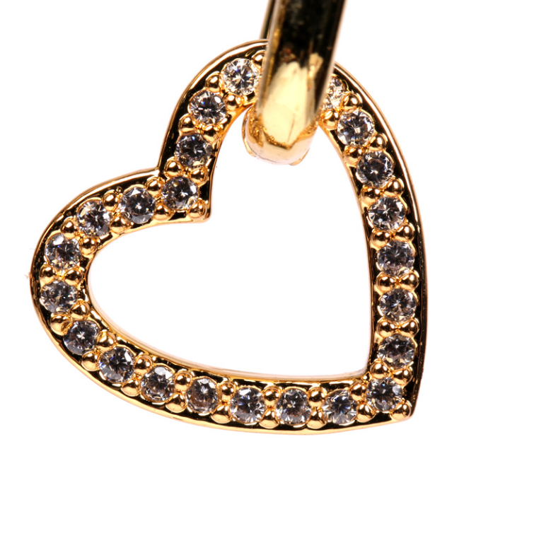 Gold Heart Hoop Earrings
