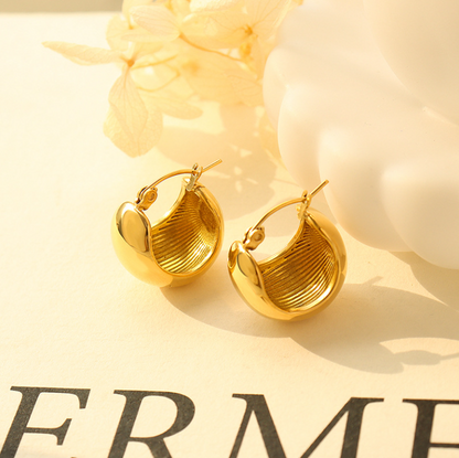 Chunky Gold Hoop Earrings