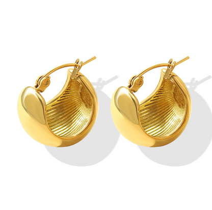 Chunky Gold Hoop Earrings