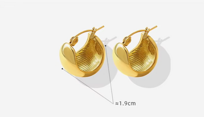 Chunky Gold Hoop Earrings