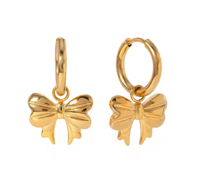 Bow Hoop Earrings