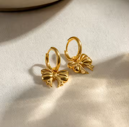 Bow Hoop Earrings