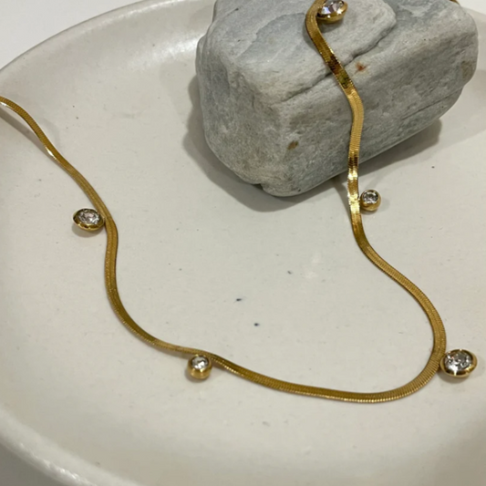 Luminous Bezel Drop Necklace