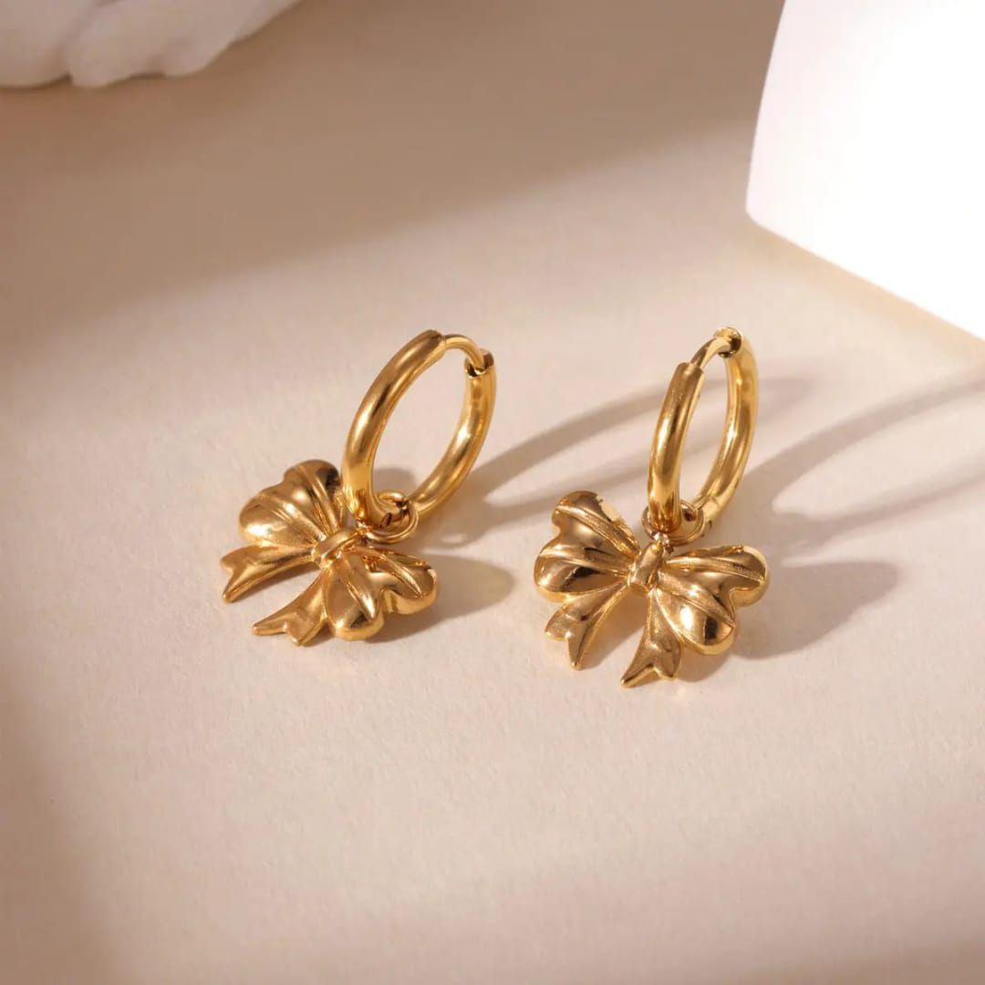 Bow Hoop Earrings