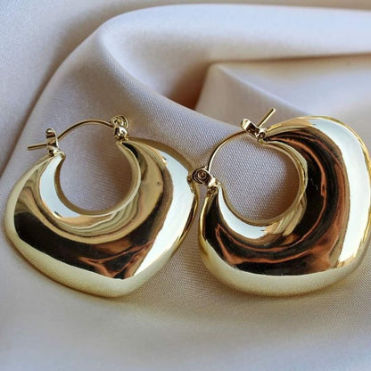 Chunky Heart Hoop Earrings