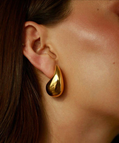 Gold Teardrop Studs
