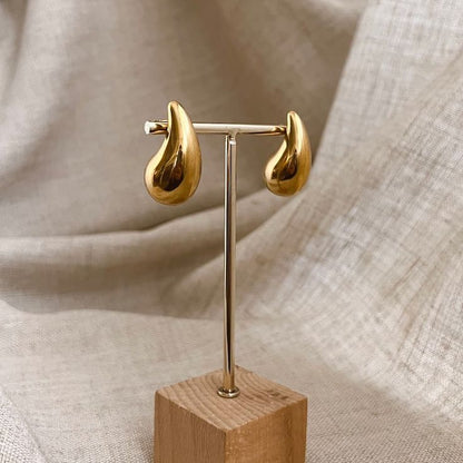 Gold Teardrop Studs